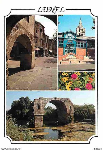 34 - Lunel - Multivues - Fleurs - Halles - Vieilles pierres - CPM - Voir Scans Recto-Verso