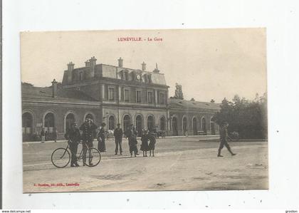 LUNEVILLE LA GARE  (CYCLISTE ET ANIMATION) 1916