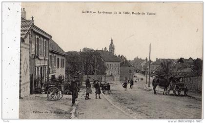 LURE LE DESSUS DE LA VILLE ROUTE DE VESOUL ANIMEE