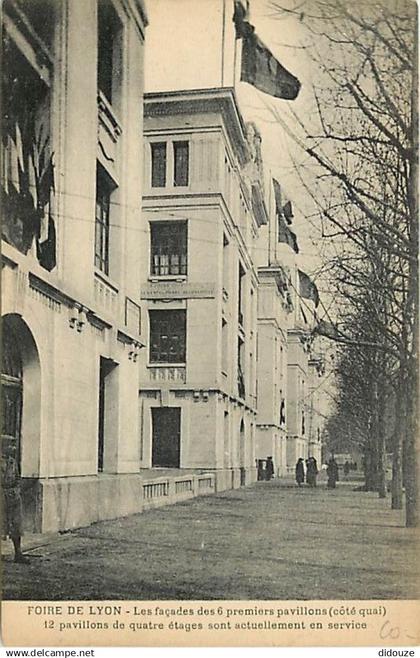 69 - Lyon - Foire de Lyon - Les façades des 6 premiers pavillons (côté quai) - 12 pavillons de quatre étages sont actuel