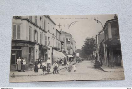 Cpa 1907, Malakoff, rue Gambetta, hauts de Seine