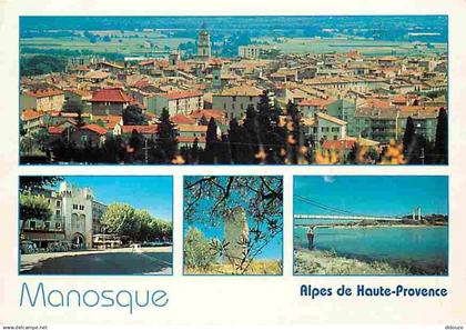 04 - Manosque - Multivues - Flamme Postale de Manosque - CPM - Voir Scans Recto-Verso