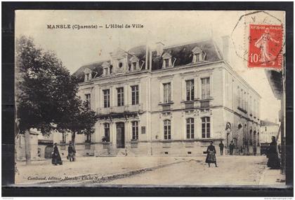 MANSLE CPA 1911 l'Hotel de Ville