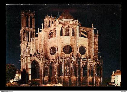 78 - Mantes la Jolie - Collégiale Notre-Dame - Vue de Nuit - CPM - Flamme Postale de Mantes la Jolie - Voir Scans Recto-