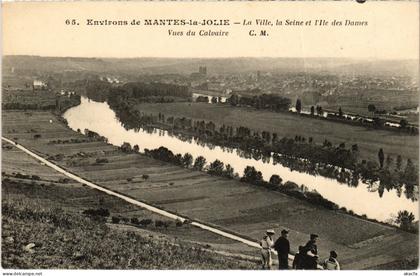 CPA MANTES-la-JOLIE La Ville - La Seine - Ile aux Dames (1411784)