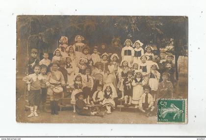 MARMANDE (LOT ET GARONNE) ?  CARTE PHOTO CARNAVAL AVEC ENFANTS 1911