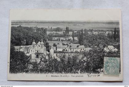 Cpa 1906, Médan, vue générale, Yvelines 78