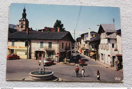 Cpm, Megève, place de la résistance, haute Savoie 74