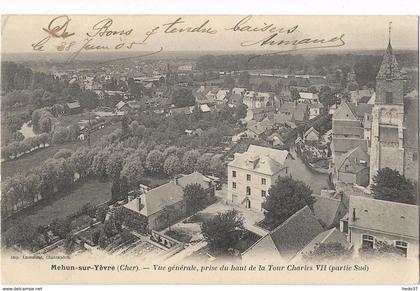 Mehun-sur-Yèvre - Vue générale, prise du haut de la Tour Charles VII (partie Sud)