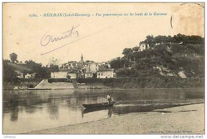 DEPT DIVERS- lot et garonne - ref B46- meilhan -vue panoramique sur les bords de la garonne -