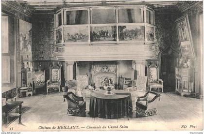 CPA-Carte Postale  France Meillant  Château Cheminée du Grand Salon 1908 VM55416