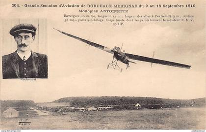 France - MÉRIGNAC (33) Grande semain d'aviation - Monoplan Antoinette - 9 au 18 septembre 1910 - Ed. F. Fleury