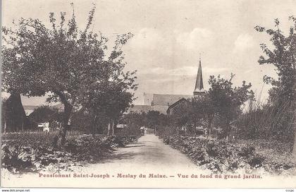 CPA Pensionnat Saint-Joseph Meslay du Maine Vue du fond du Grand Jardin