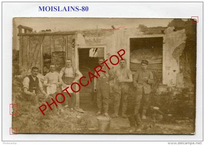 MOISLAINS-CARTE PHOTO allemande-Guerre 14-18-1 WK-France-80-