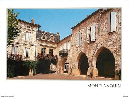 47 - Monflanquin - Les Arcades, place de la Mairie - Carte Neuve - CPM - Voir Scans Recto-Verso