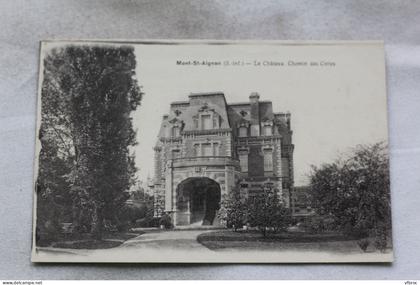 Cpa 1927, Mont saint Aignan, le château, chemin des Cottes, Seine Maritime 76