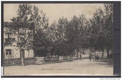 34 - Montagnac - Avenue de la gare - animée