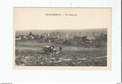 MONTBRISON VUE GENERALE (AGRICULTEUR ET ATTELAGE DE BOEUFS)