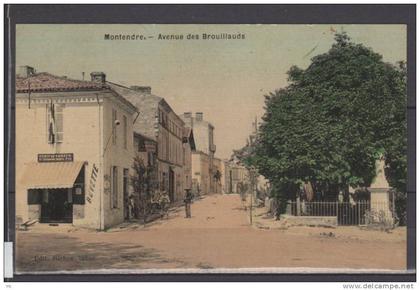 17 - Montendre - Avenue des Brouillauds - animée - colorisée