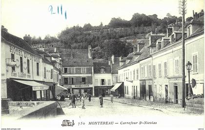 Carte POSTALE Ancienne de MONTEREAU - Carrefour St Nicolas