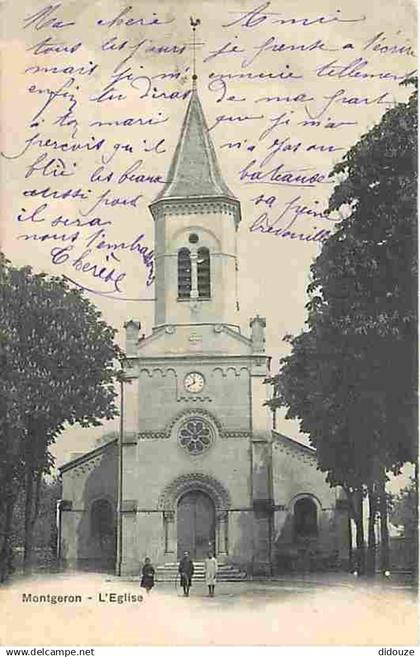 91 - Montgeron - L'Eglise - Animé - CPA - Voir Scans Recto-Verso