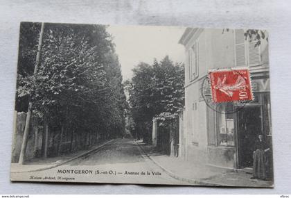 Cpa 1908, Montgeron, avenue de la Villa, Essonne 91