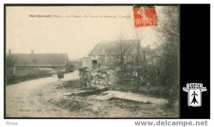 60 Montjavoult - Montjavoult (Oise) - Le Vouast -Le Lavoir et Route de Valécourt -  cpa Rhea D60D  K60143K  C60420C