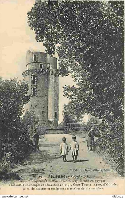 91 - Montlhéry - Ancien Donjon du Château de Montlhéry - Animé - CPA - Voir Scans Recto-Verso