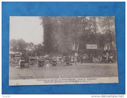 INDRE ET LOIR-COMICE AGRICOLE DE MONTRESOR STAND E.VINCENT MACHINES AGRICOLES A MONTRESOR-ANIMEE