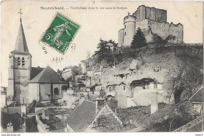 Montrichard - Habitations dans le roc sous le Donjon