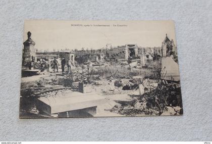 Cpa 1929, Moreuil, le cimetière, après le bombardement, Somme, Militaria