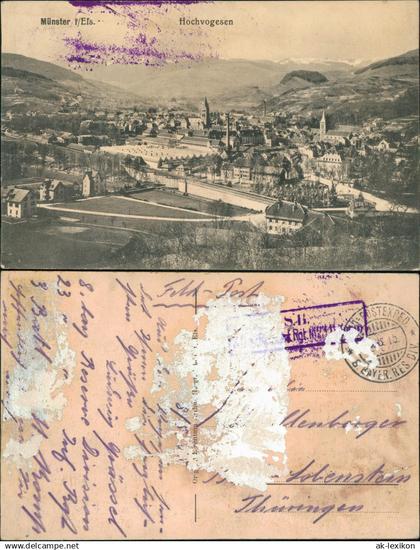 CPA Münster (Elsass) Munster (Haut-Rhin) Stadt und Fabriken 1916