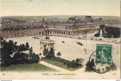 Paris - Vue générale du Louvre