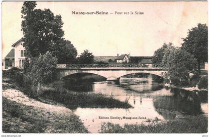 Carte Postale Ancienne de MUSSY SUR SEINE-Pont sur la Seine