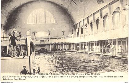 Carte POSTALE Ancienne de  NANCY - Nancy Thermal, grande piscine d'eau minérale