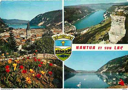 01 - Nantua - Multivues - Le Lac de Nantua - Blasons - Flamme Postale - CPM - Voir Scans Recto-Verso