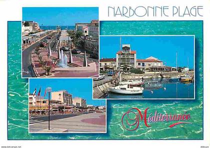 11 - Narbonne - Narbonne Plage - Multivues - Automobiles - Bateaux - Flamme Postale de Narbonne - CPM - Voir Scans Recto