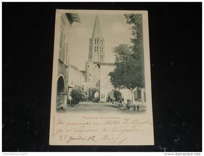 NEGREPELISSE - LA PLACE ET L'EGLISE  - 82 TARN ET GARONNE (N)