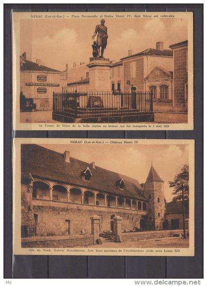 47 - Nerac - Lot de 2 cartes