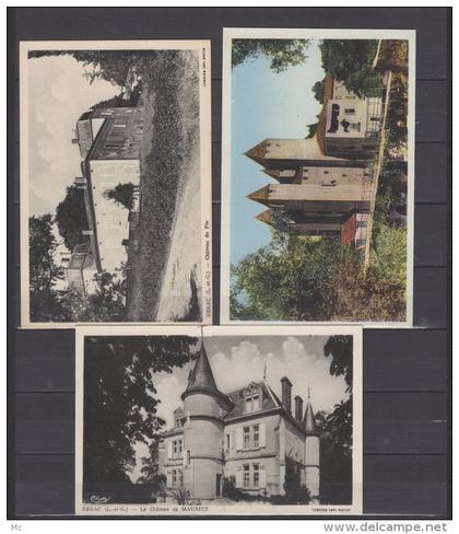 47 - Nerac - Lot de 3 cartes