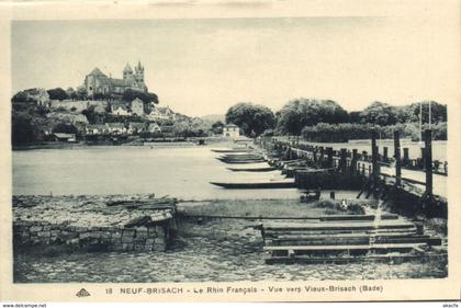 CPA AK NEUF-BRISACH - Le Rhin Francais - Vue vers Vieux-BRISACH (Bade) (170436)