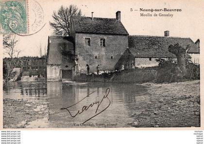 C P A   41 -  NEUNG - SUR- BEUVRON  - moulin de grozelay