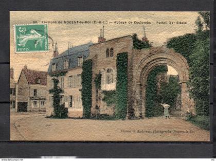 28 - Nogent le roi - Abbaye de Coulombs - Colorisée