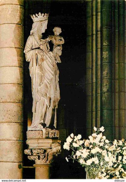 75 - Paris - intérieur de la Cathédrale Notre Dame - la statue de Notre-Dame de Paris - Art Religieux - CPM - Voir Scans