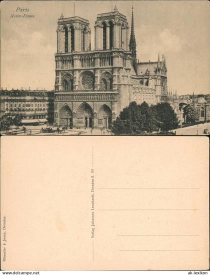 CPA Paris Kathedrale Notre-Dame de Paris 1910