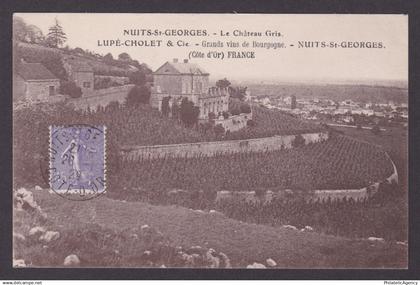 FRANCE, Postcard RPPC, Nuits-Saint-Georges, The Gray Castle