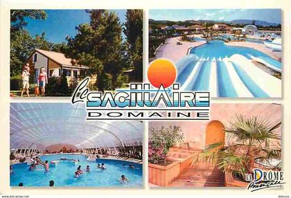 26 - Nyons - Domaine Le Sagittaire - Le centre aquatique - Multivues - Flamme Postale de Nyons - CPM - Voir Scans Recto-