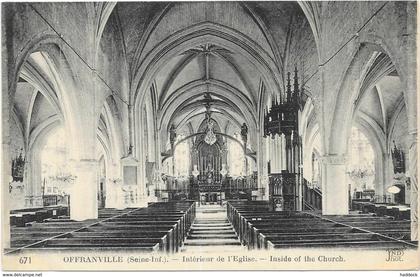 OFFRANVILLE : INTERIEUR DE L'EGLISE