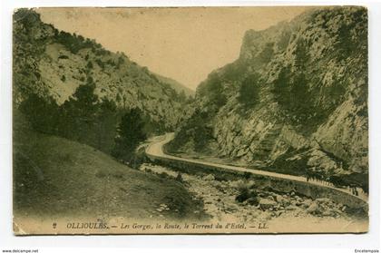 CPA - Carte Postale - France - Ollioules - Les Gorges, la Route, le Torrent du d'Estel ( CP4587 )