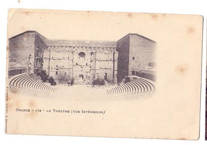 VERITABLE CARTE POSTALE DE ORANGE LE THEATRE VUE INTERIEURE